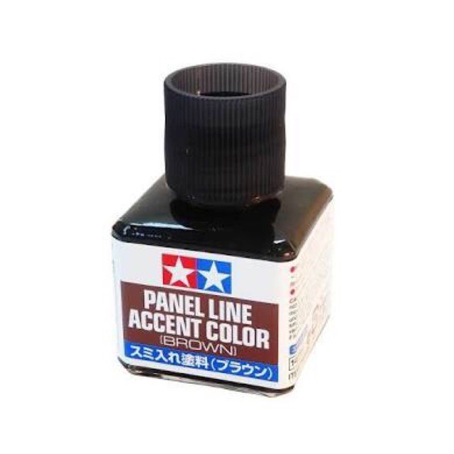 Tamiya Panel Line Accent Color for Panel Lining Gunpla & Scale Models - Black / Gray / Brown 40ml