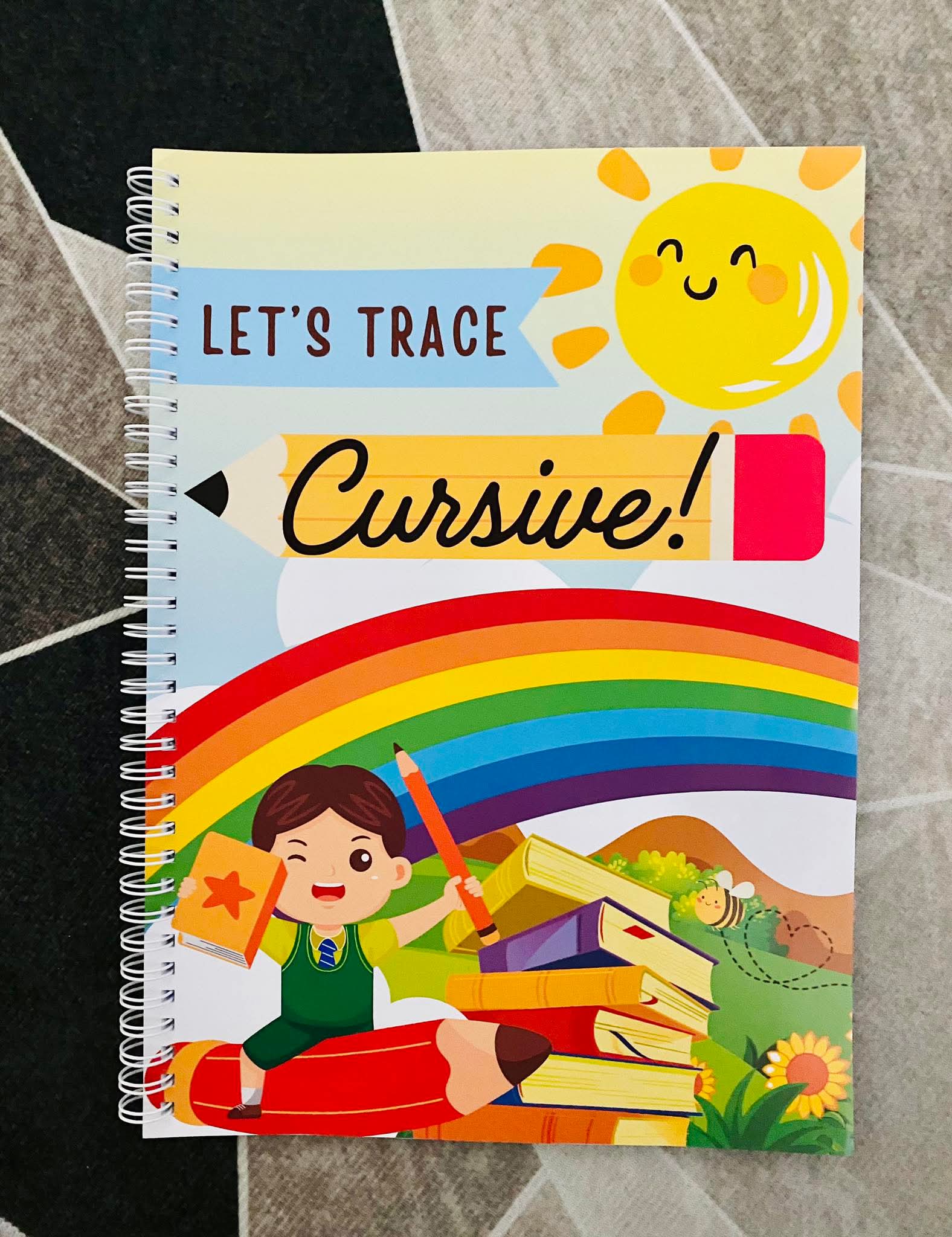 Cursive Writing Tracing Workbook A4 | Handwriting Practice for Kids | Letters Words Sentences