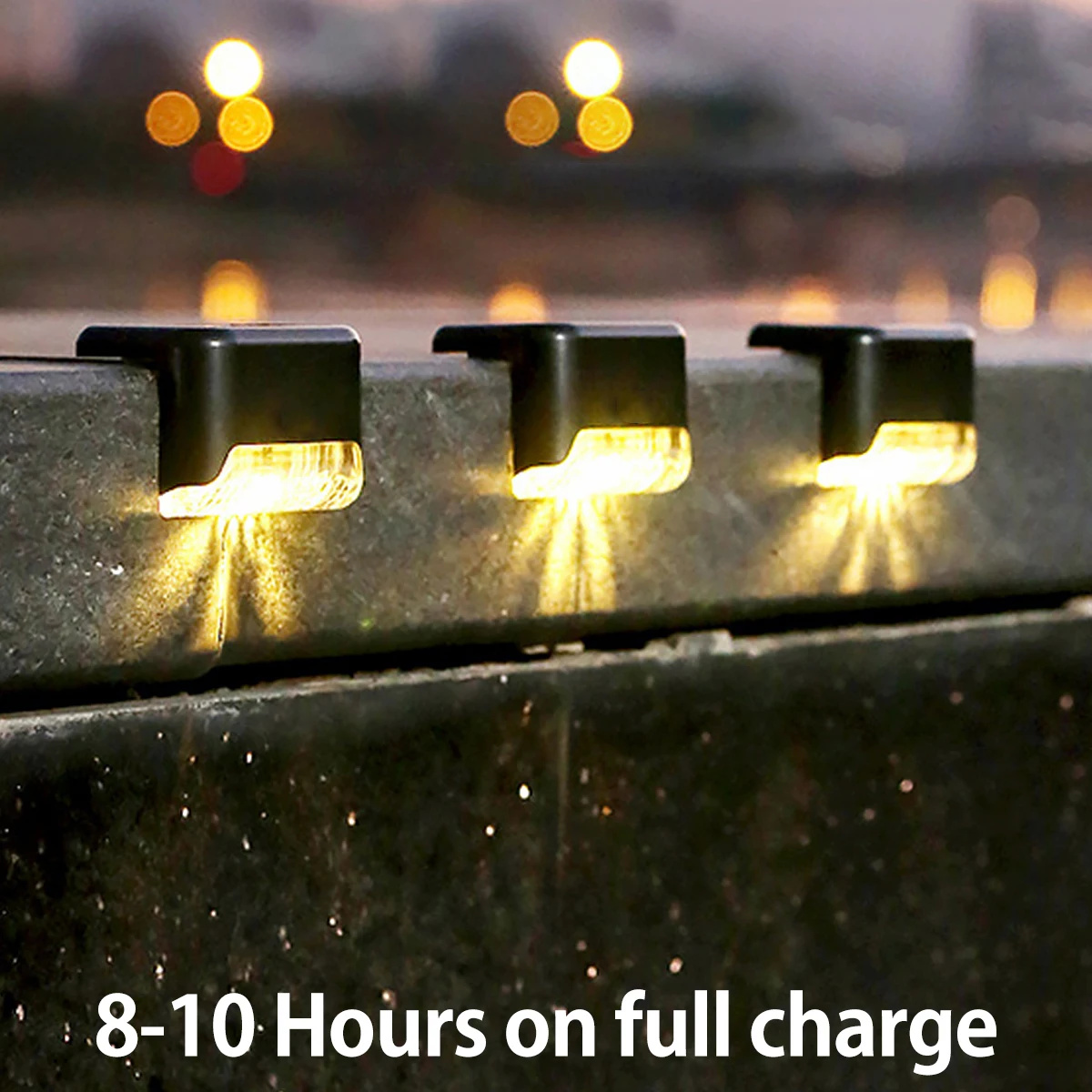 (5 Years Warranty)LAIMA Solar Deck Lights Outdoor Step Lights Christmas Waterproof Led Solar Lights for Railing Stairs Step Fence