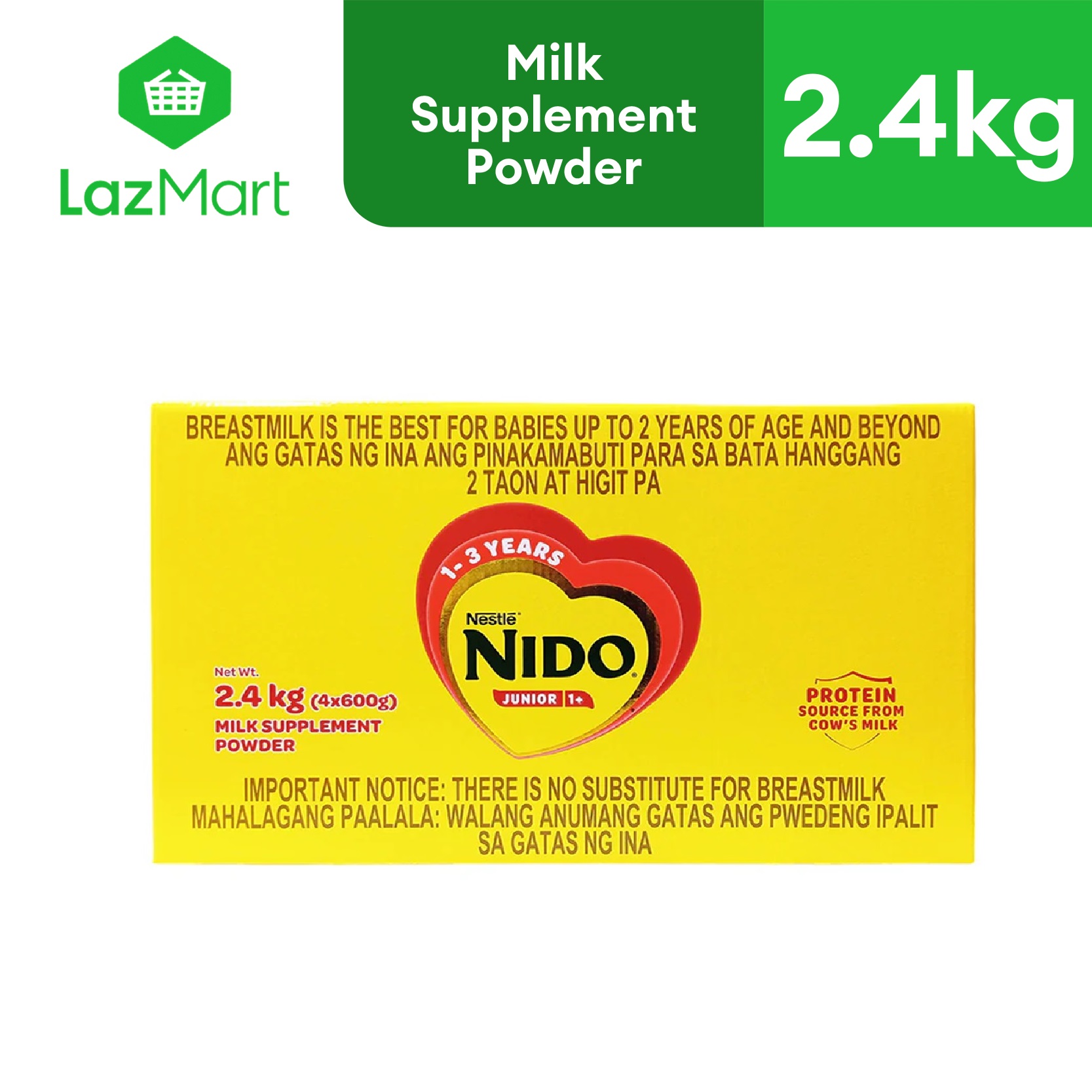NIDO Junior Powdered Milk Drink For Children 1-3 Years Old 2.4kg