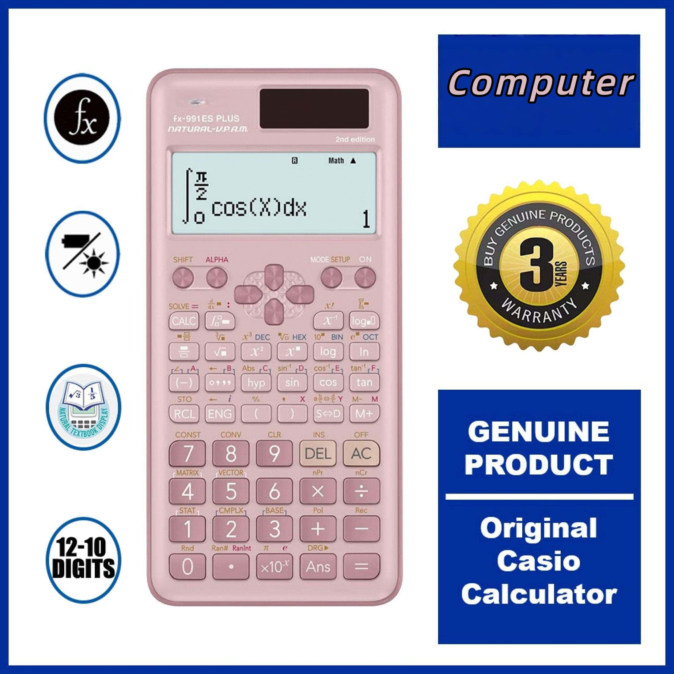 Scientific Calculator Fx-991ES plus Solar portable rechargeable calculator Latest Generation Contains 417 Functions Original
