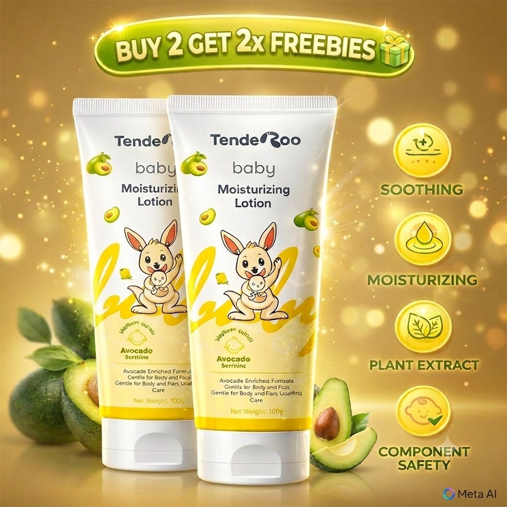 Tenderoo Baby Moisture Lotion with Avocado – Soft & Nourishing Care 200ml (Buy 2 Get 2x Freebies)