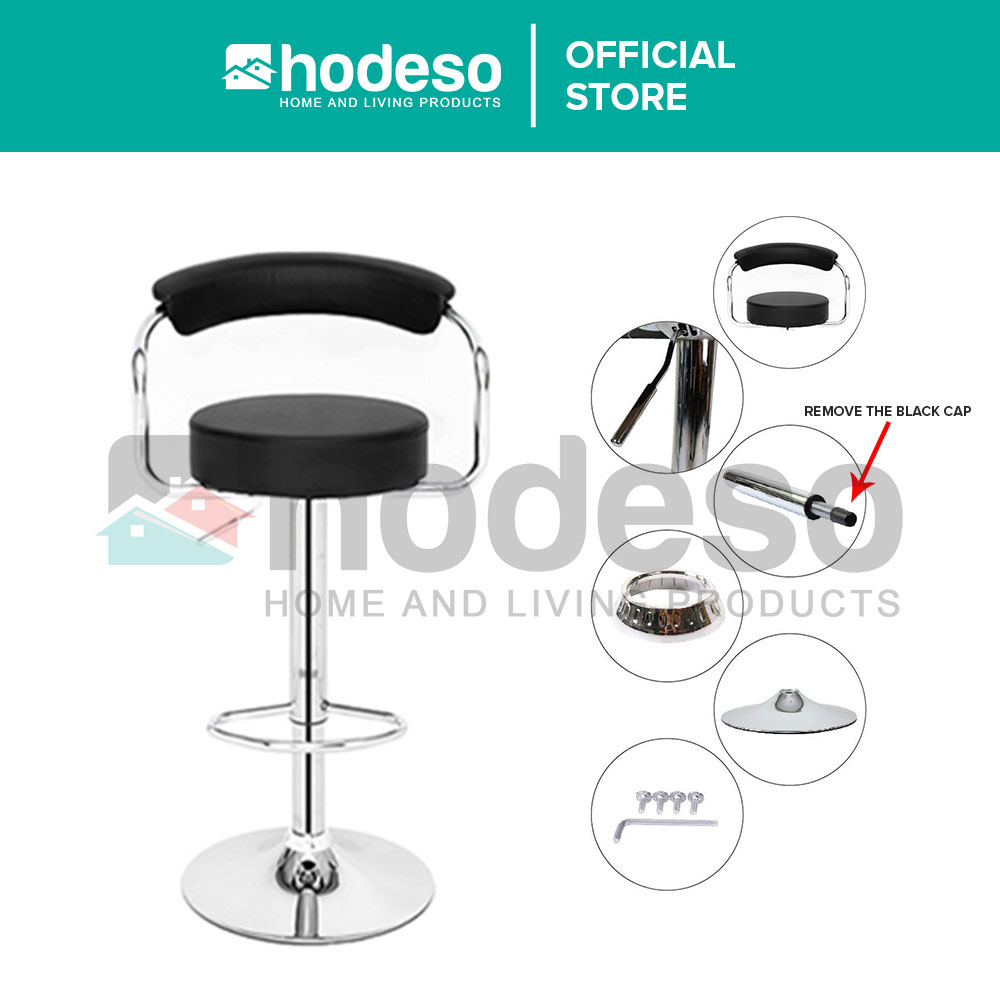 Hodeso Bar Stool Chair Pub Swivel Lifestyle Person Air Lift Adjustable