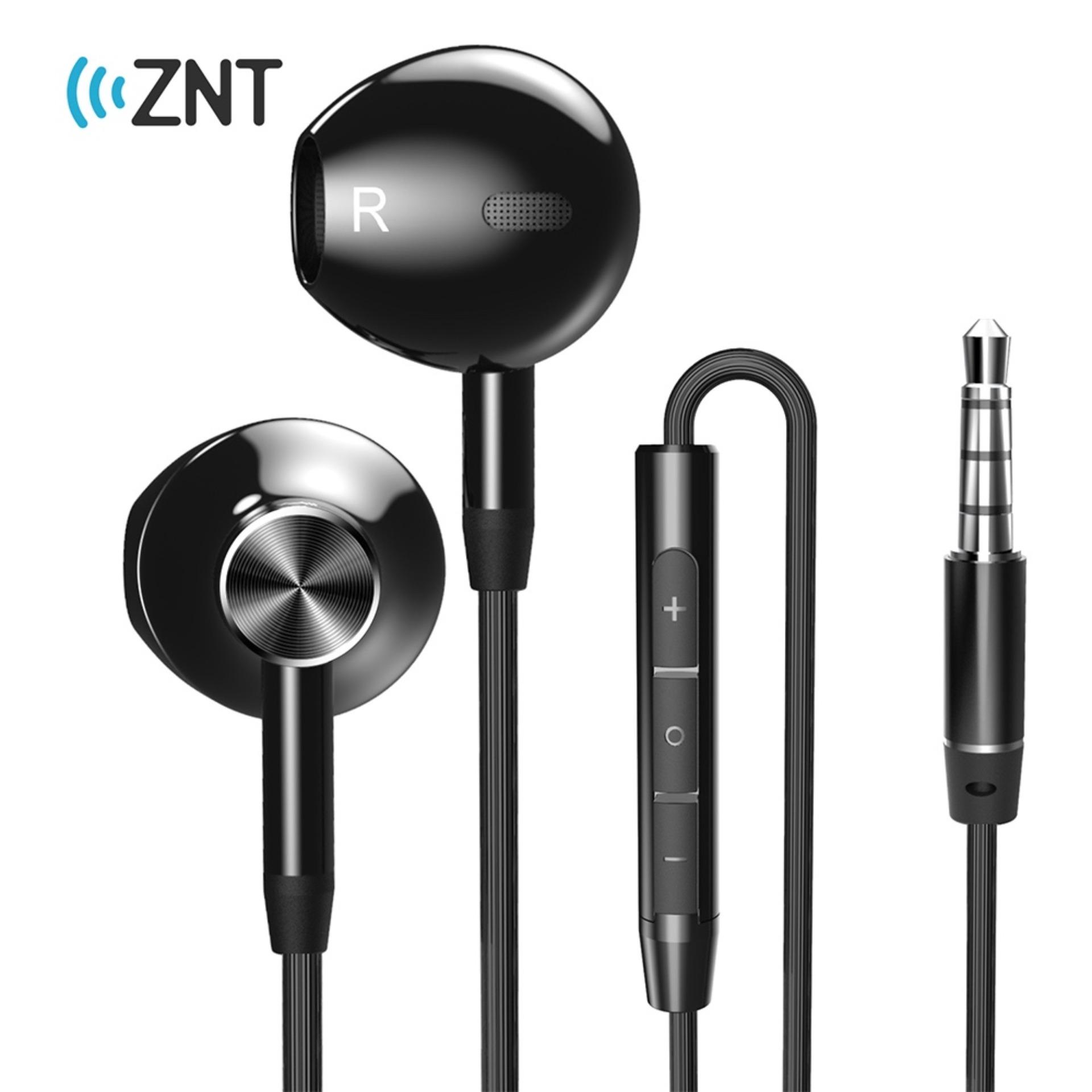 ZNT R699 Half in-Ear Stereo HIFI Sound Quality TPE Wired No Ear Pain Earphone