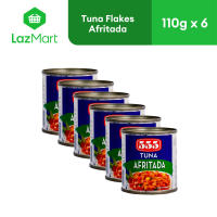 555 Tuna Flakes Afritada Healthy High Protein Vit A No Preservatives 110g  - Pack of 6