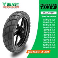Beast Tire X3M DUAL SPORT R13 R14 Tubeless Motorcycle Tires Durable