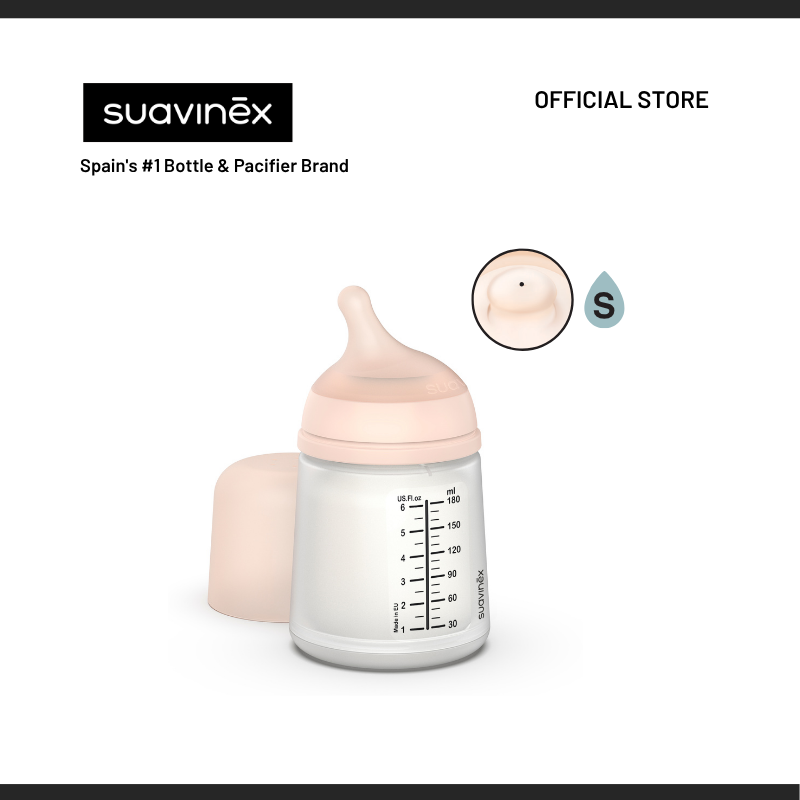 Suavinex Zero Zero Newborn Bottle – 180ml Silicone Anti-Colic BPA-Free