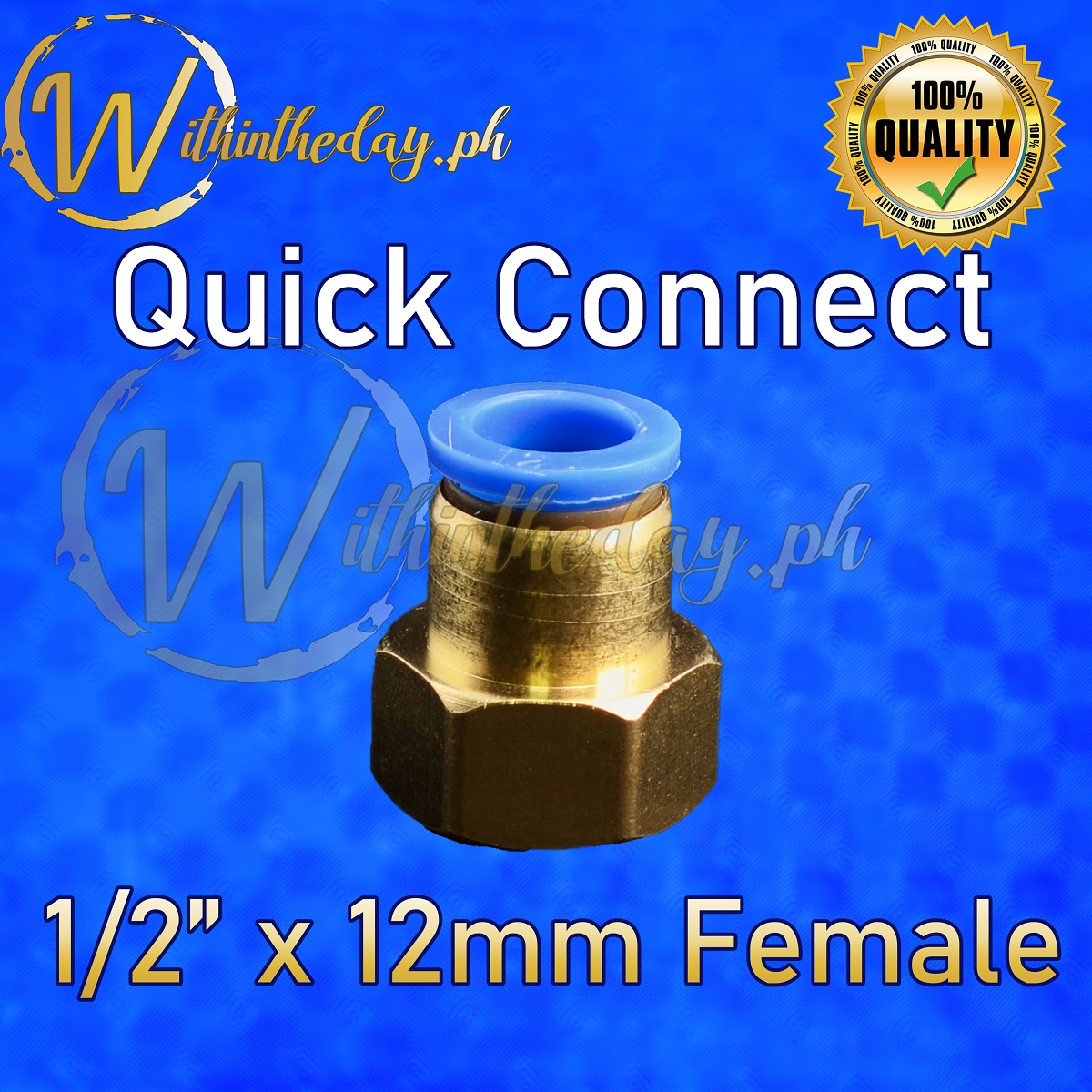 Quick Connect Jaco Fittings 1/2 inch Male Female for OD Polypropylene