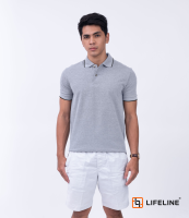 Lifeline Line Polo Shirt (White | Black | Gold Yellow | Emerald Green | Red | Heather Gray | Stone Gray | Royal Blue | Navy Blue | Choco Brown | Mocha | Moss Green)