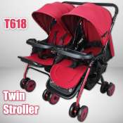 Babelive T618 Fully Reclining Twin Baby Stroller