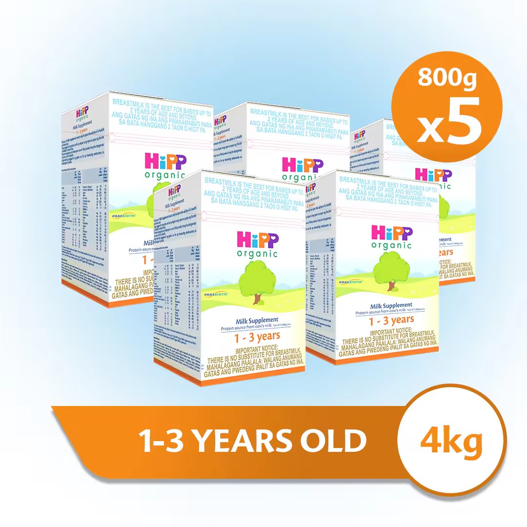 HiPP Organic Milk Supplement 1-3 Years Old 4kg (800*5)