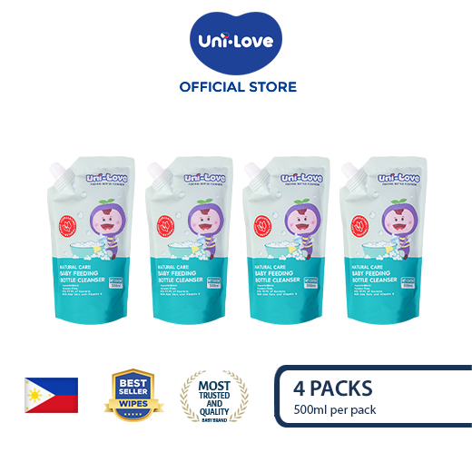 UniLove Baby Bottle Cleanser 500ml Pack of 4