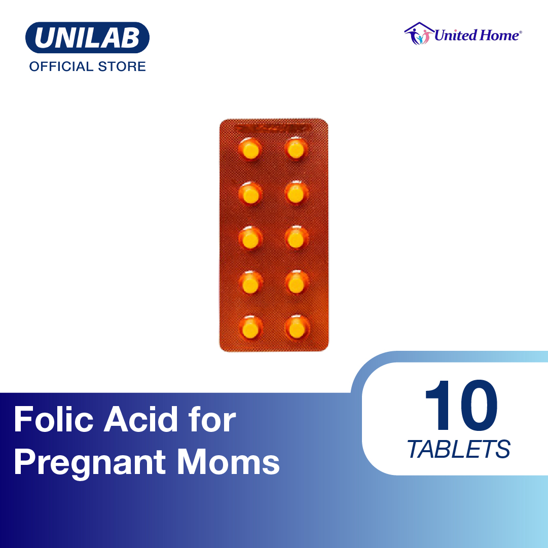 United Home Natafol (FOLIC ACID VITAMINS FOR PREGNANT WOMEN)- in Blisters of 10 Tablets