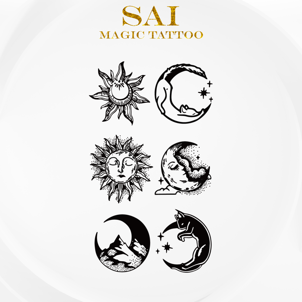 Hình xăm giả tạm thời SAI MAGIC - 10cm × 06cm, không thấm nước, bền lâu (sản phẩm 012) - INTL