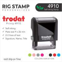 Trodat 4910 Personalized Stamp 9x26 mm Self-inking Custom Rubber