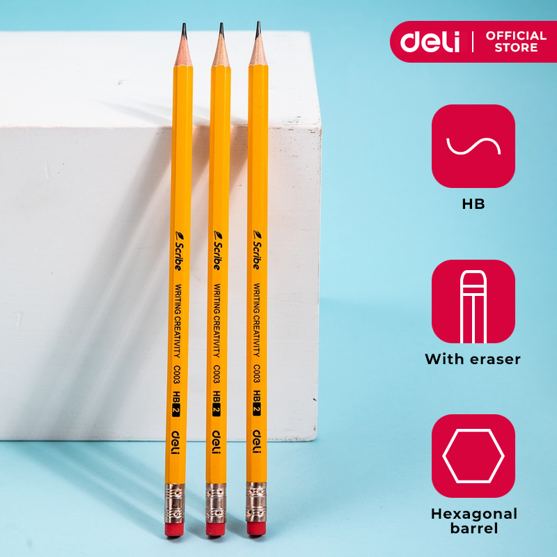 Deli Scribe HB Graphite Pencil EC003-HB
