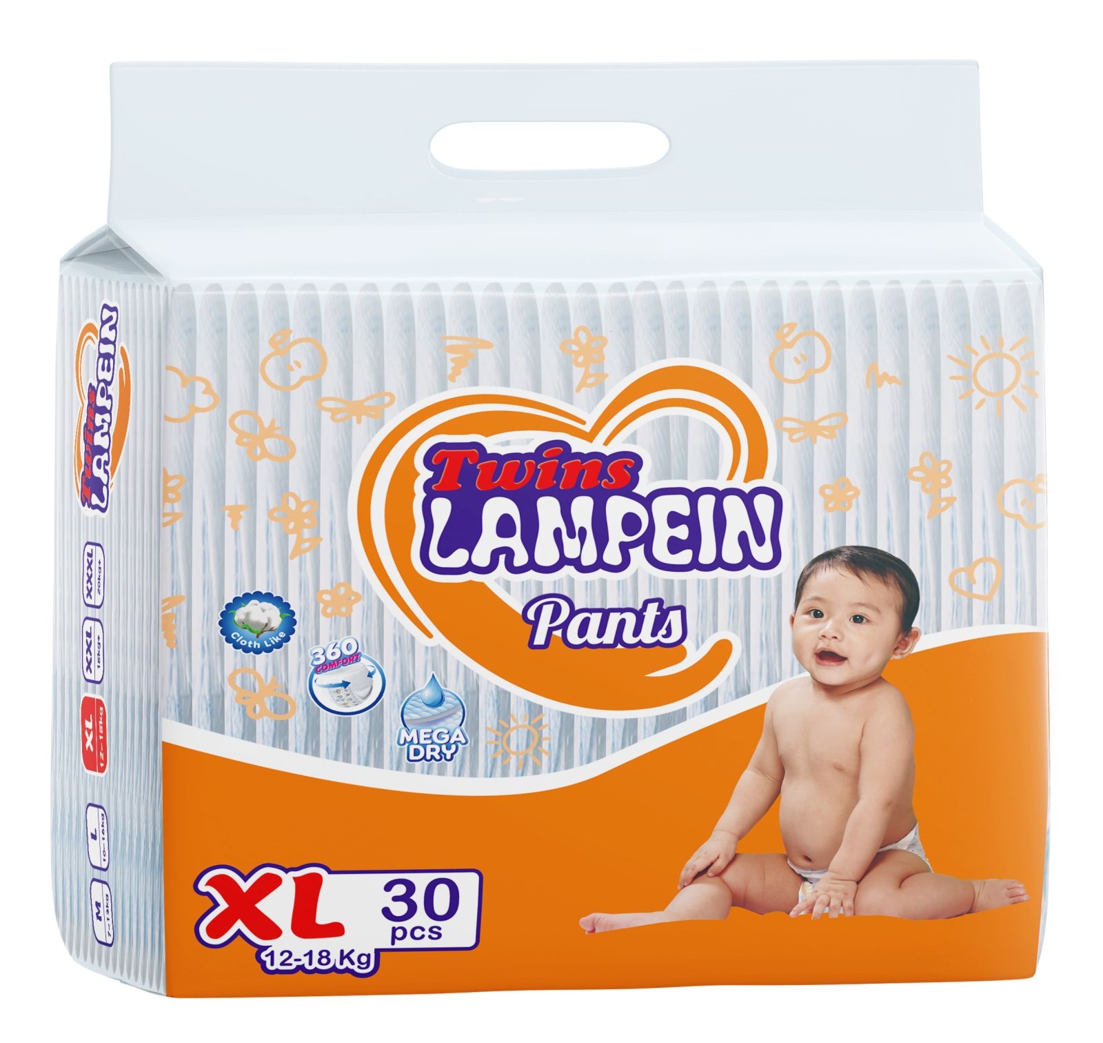 Twins Lampein Baby Diaper Pants Xl x30s
