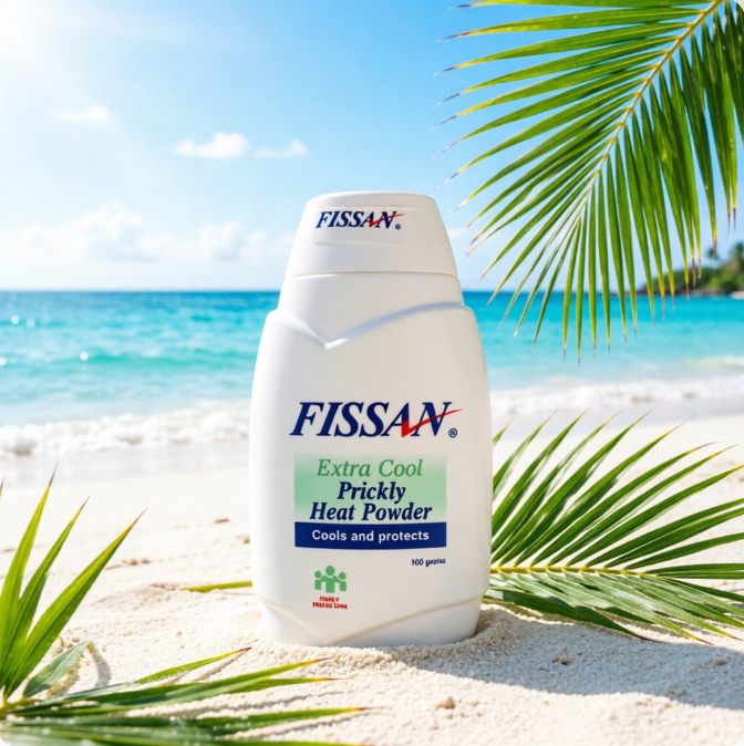 FISSAN Prickly Heat Powder 50g | Gentle Baby Talc | Daily Skin Care & Cooling Comfort