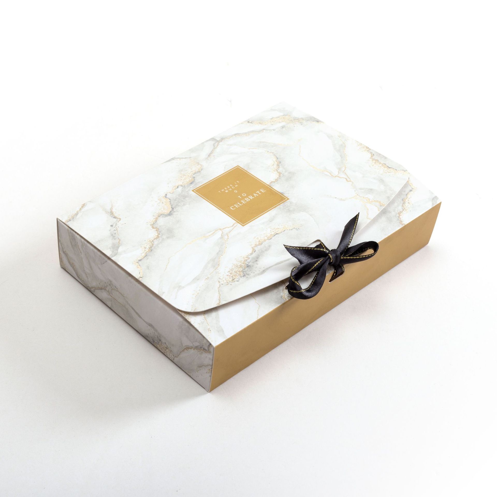 LuckyCat Printed Clamshell w/ribbon cardboard pastry gift box bowknot box combination packaging box