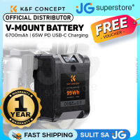 K&F Concept 99Wh KF-V99 Series V-Mount Battery 6700mAh with Bi-Directional Type-C Fast Charging Digital Screen Display D-TAP USB-A for Photography Cameras Camcorders Studio Lights Field Monitors Laptops Smartphones Vmount Plates | JG Superstore