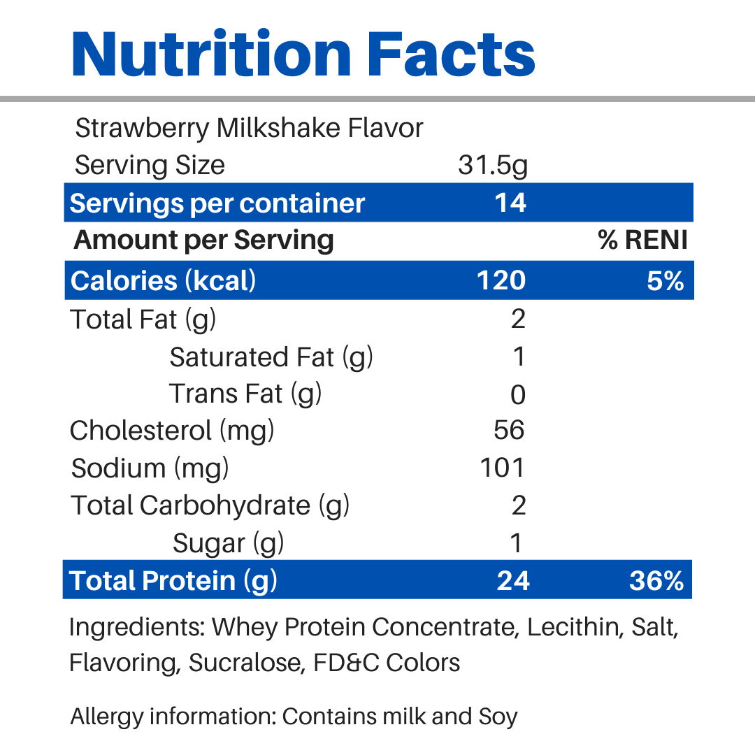 ACTIVE WHEY PROTEIN 1LB 100% Whey Protein Powder