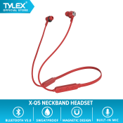 TYLEX X-Q5 Wireless Neckband Earphones with Built-in Mic