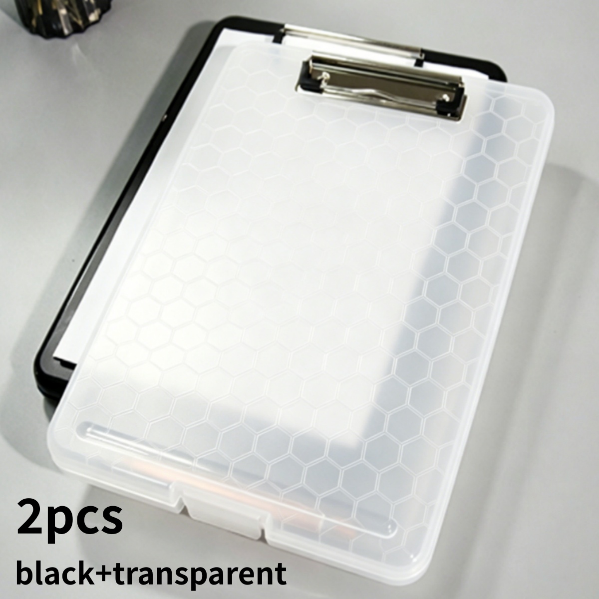 Long/A4 Clipboard with Storage 2in1 File Box with Clip Matte Folder Case for Organizing Exam Papers