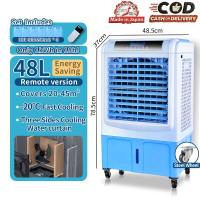 【TOP SALE】48/60/75L Large Air Cooler Three Sided Water Curtain Rapid Cooling Energy Saving Convenient Fan Mobile Air Conditioner Air Cooler Spray Fan