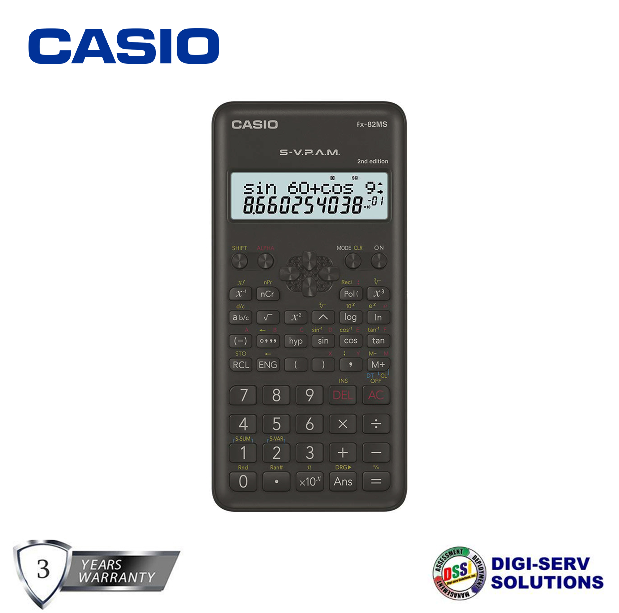 Casio FX-82MS 2nd Edition Standard Scientific Calculator