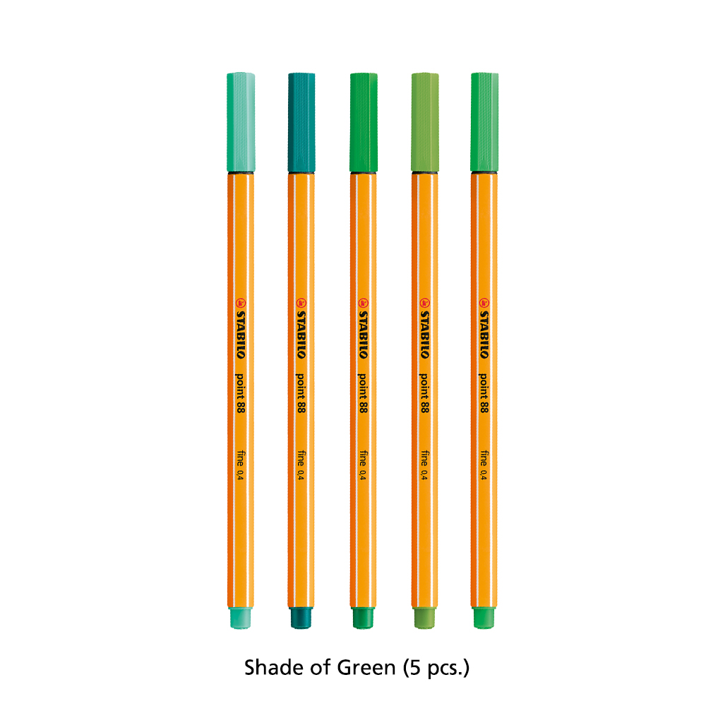 STABILO Point 88 Fineliner 0.4mm Color Shade Set Stationery Pen for Writing Journal & Drawing -sold per sets