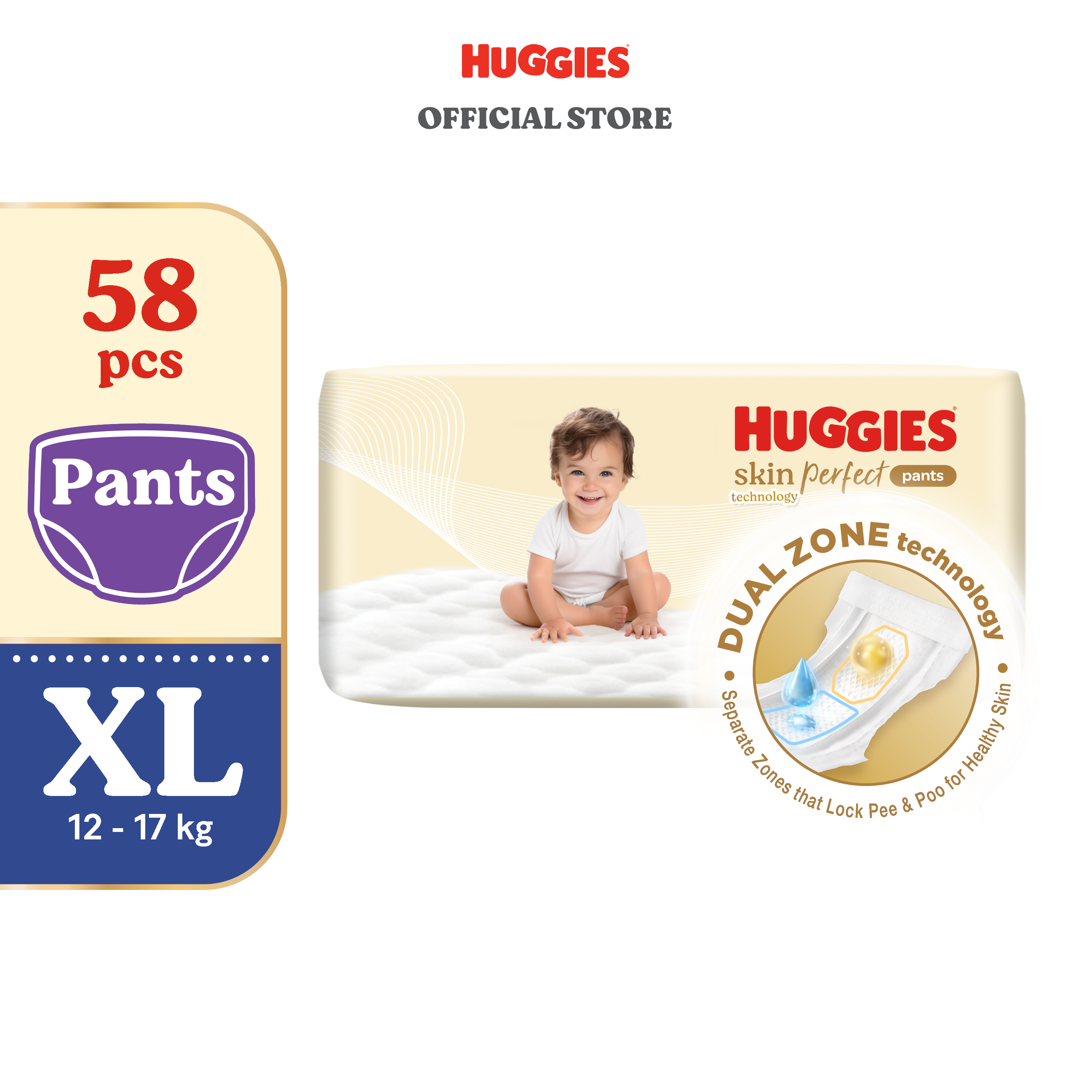 Huggies Skin Perfect Pants Super Jumbo XL - 58 pcs