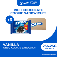 OREO BTS Chocolate Sandwich Cookies with Vanilla Flavored Cream 236.25g (Bundle of 3)