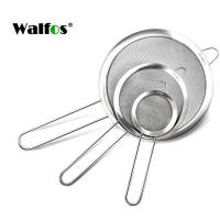Walfos Fine Mesh Strainers Premium Stainless Steel Colanders and Sifters with Reinforced Frame and Sturdy Handle Perfect
