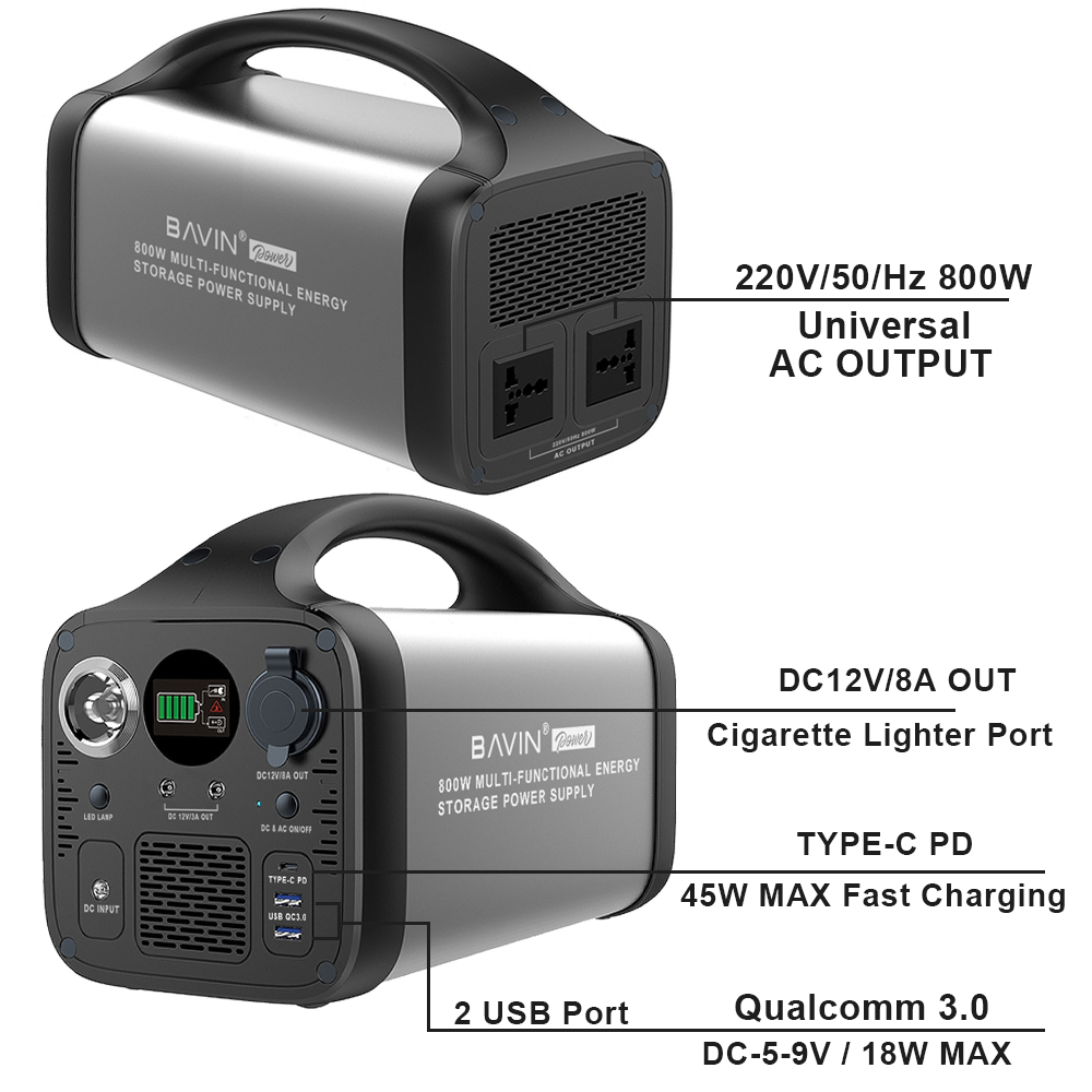 BAVIN PS800 Portable Large Capacity Power Station 285600mAh 3.6V 1028Wh