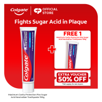 [BUY 1 FREE 1] Colgate Maximum Cavity Protection plus Sugar Acid Neutralizer Anti-Cavity Family Toothpaste 190g x2
