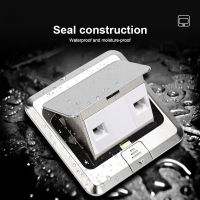 HOL Universal 250V Floor Ground Outlet Socket 6 Prong Receptacle For Kitchen Office Home Outlet