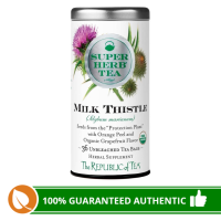 Republic Of Tea Organic Milk Thistle 36 Tea Bags – USDA Organic Herbal Supplement with Orange Peel & Grapefruit Flavor