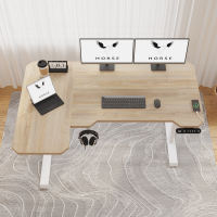 Mxtark 59 inches Electric Desk 1.5M Electric Standing Desk Desk Adjustable Height Electric Standing Desk  Ergonomic Office/Study/Gaming Table Desk L Shape For left Side New Elegant Carbon Fiber Anti-Scratch E-Sports Gaming Desk
