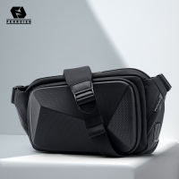 Fenruien Mens Messenger Shoulder Bag Convenient Casual Business Chest Bag Waterproof Crossboay Bag With USB Charing port