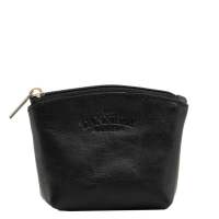 The Tannery Manila Tishawn Leather Coin purse Black Nappa