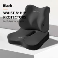 🇵🇭 SEAMETAL Memory Foam Car Seat Cushion Lumbar Support Set Universal for Office Chair Wheelchair Relieve Pain of Back