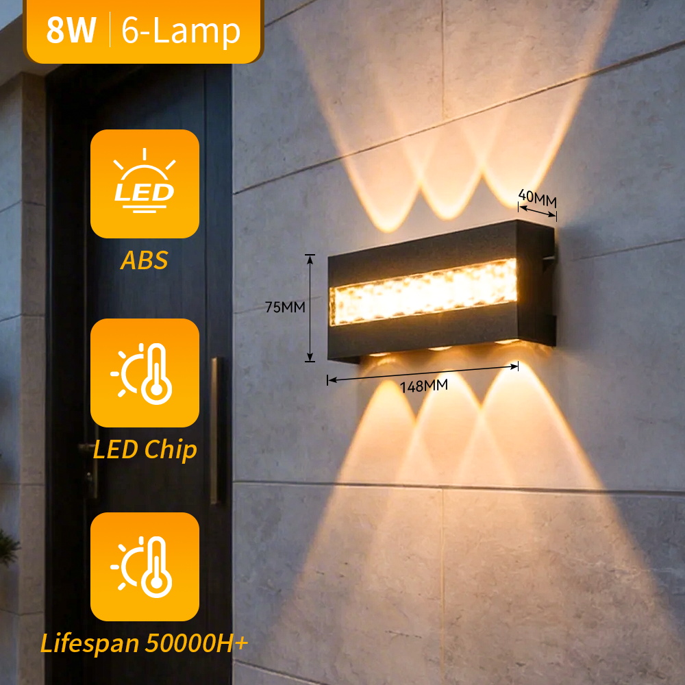 LED Wall Lamp Up Down Outdoor Waterproof Light for Courtyard Garden Corridor Hotel Villa Decoration Lampu