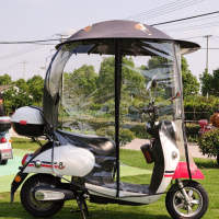 Zoom Motorcycle Canopy Electric Motorcycle Umbrella Fully Enclosed Motor Scooter Umbrella Mobility Sun Shade Rain Cover UV Resistant Protection Moto Exterior Cover Canopy for Motorcycle and ebike