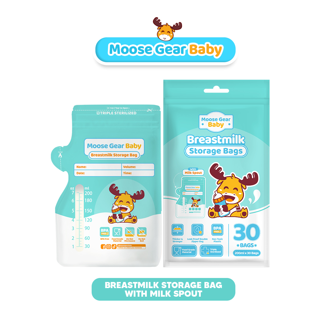 Moose Gear Baby Breastmilk Storage Bag for newborn infant breastfeeding milk safety