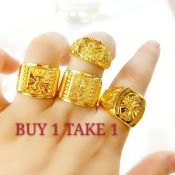 24k Buy 1 Take 1 Bangkok gold ring size 7.8.9.10.11