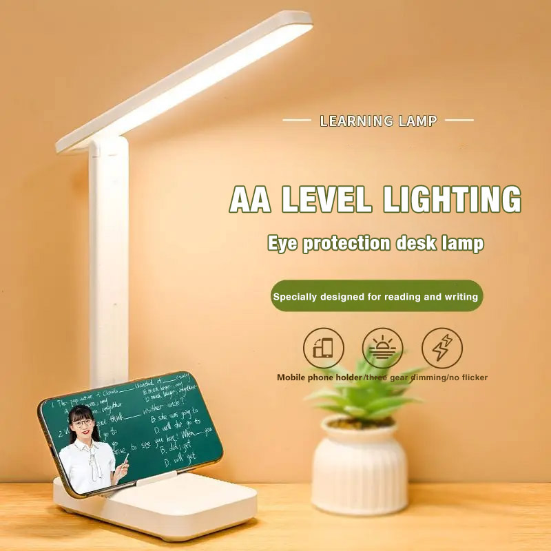 Table Lamp LED Stand Desk Lamp USB Rechargeable 360° Flexible Rotatable Touching Control 3 Brightnes