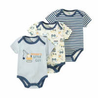BabyZoom Baby Onesies Cute 3pcs Set Cotton Romper Bodysuits Onesie Boy Girl Clothes Set Newborn Outfit  0-12M Comfortable Soft Cotton 6 Designs Cod Gift Set Free Shipping