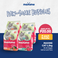 Maxime Cat Food 1.2KG - For All Life Stages Made w/ Real Salmon for Vision Support Balanced Minerals & Easy Digestion