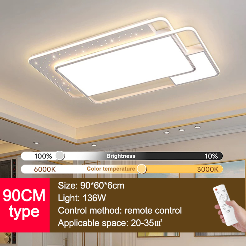Goegous 80W 136W modern ceiling light 48cm ceiling lights modern design tri color led ceiling light with remote control nordic ceiling lamp modern ceiling light for living room dinning room bedroom