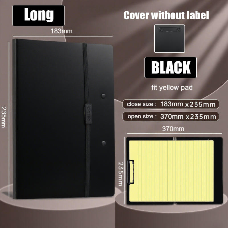 Long Clipboard Foldable Writing Pad Fit A5/A4 Yellow Pad Purple Clip Board Folding Board File Folder Organizer